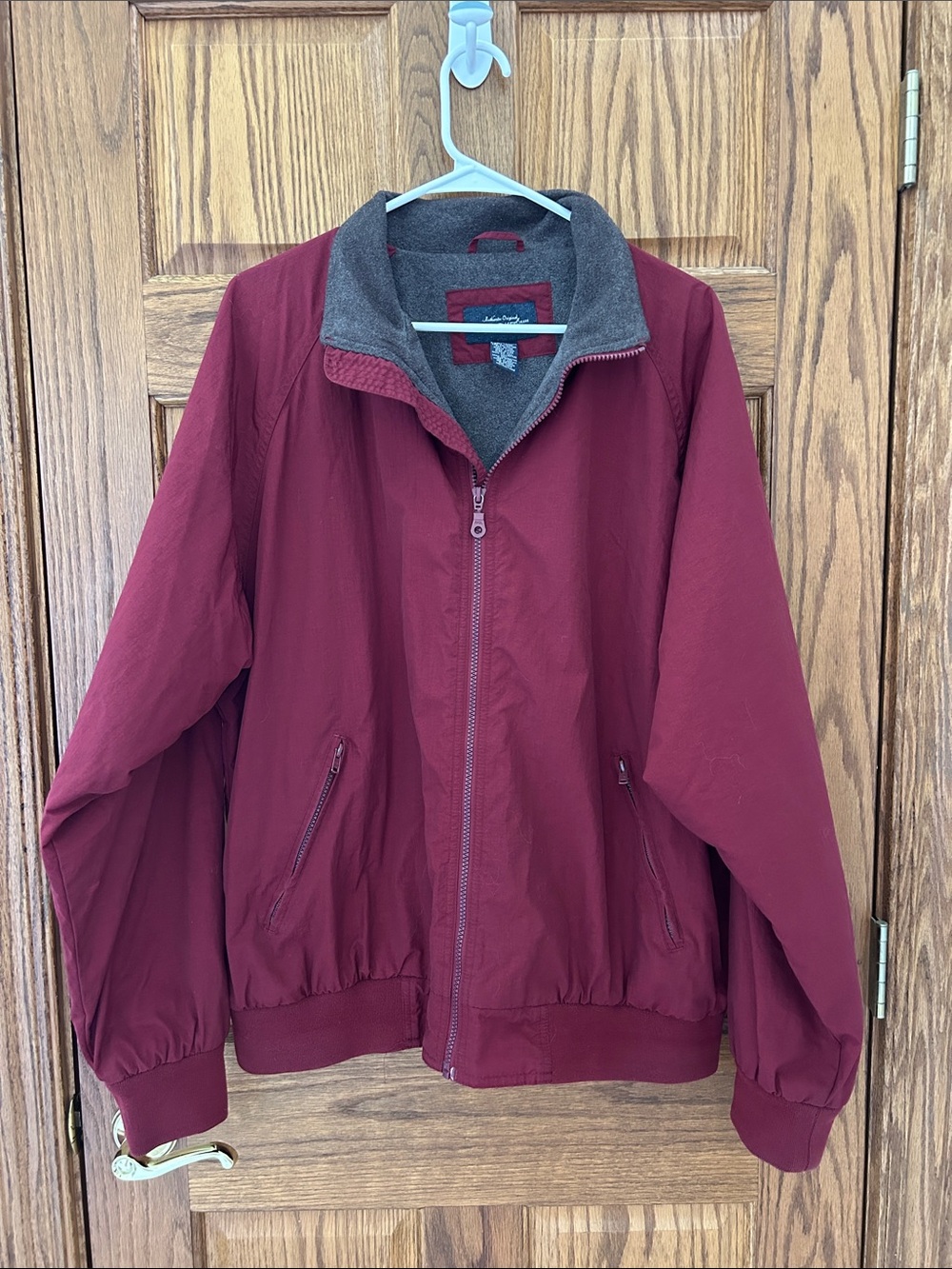 Cherokee Men's Maroon Zip-Up Lightweight Jacket